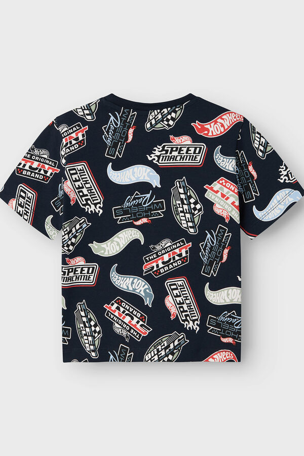 Name it Camiseta manga curta Hotwheels  azul