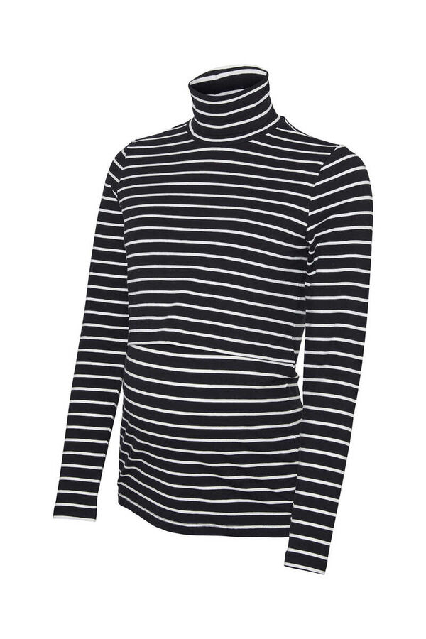 Mamalicious T-shirt de gola alta de dupla função preto