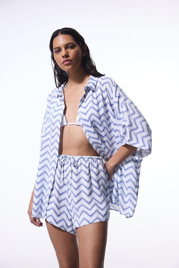 Penti Camisa oversized rayas estampado