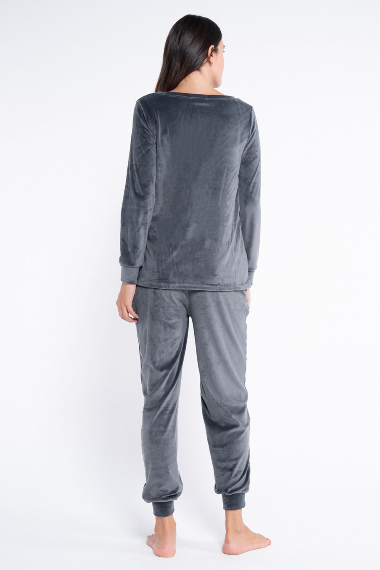 Ohma! Pacote de pijama peludo com decote em V