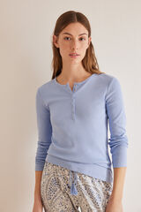 Women'secret Camiseta panadera azul 100% algod&oacute;n azul