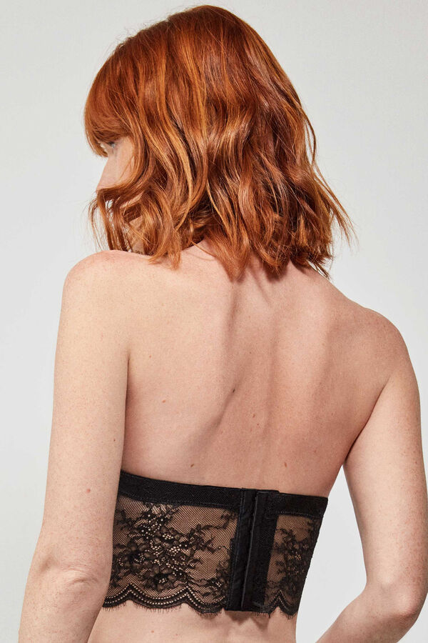 Gisela Bustier bra with underwired preto