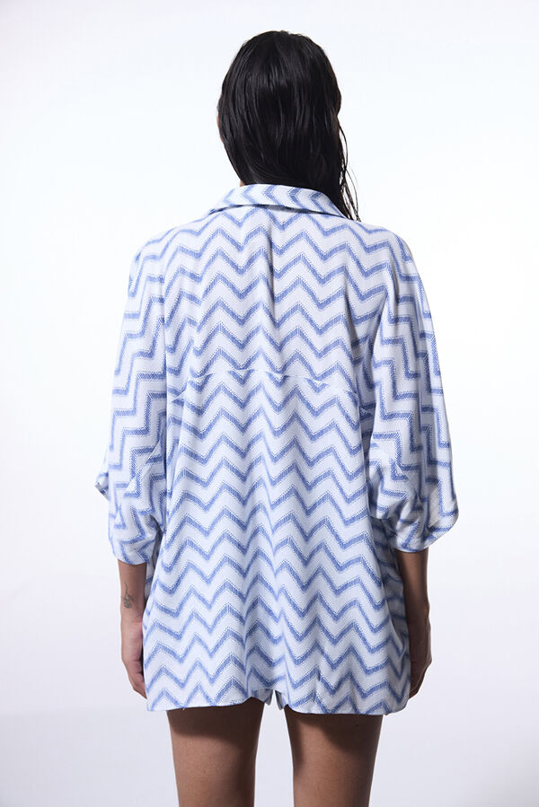 Penti Camisa oversized rayas estampado