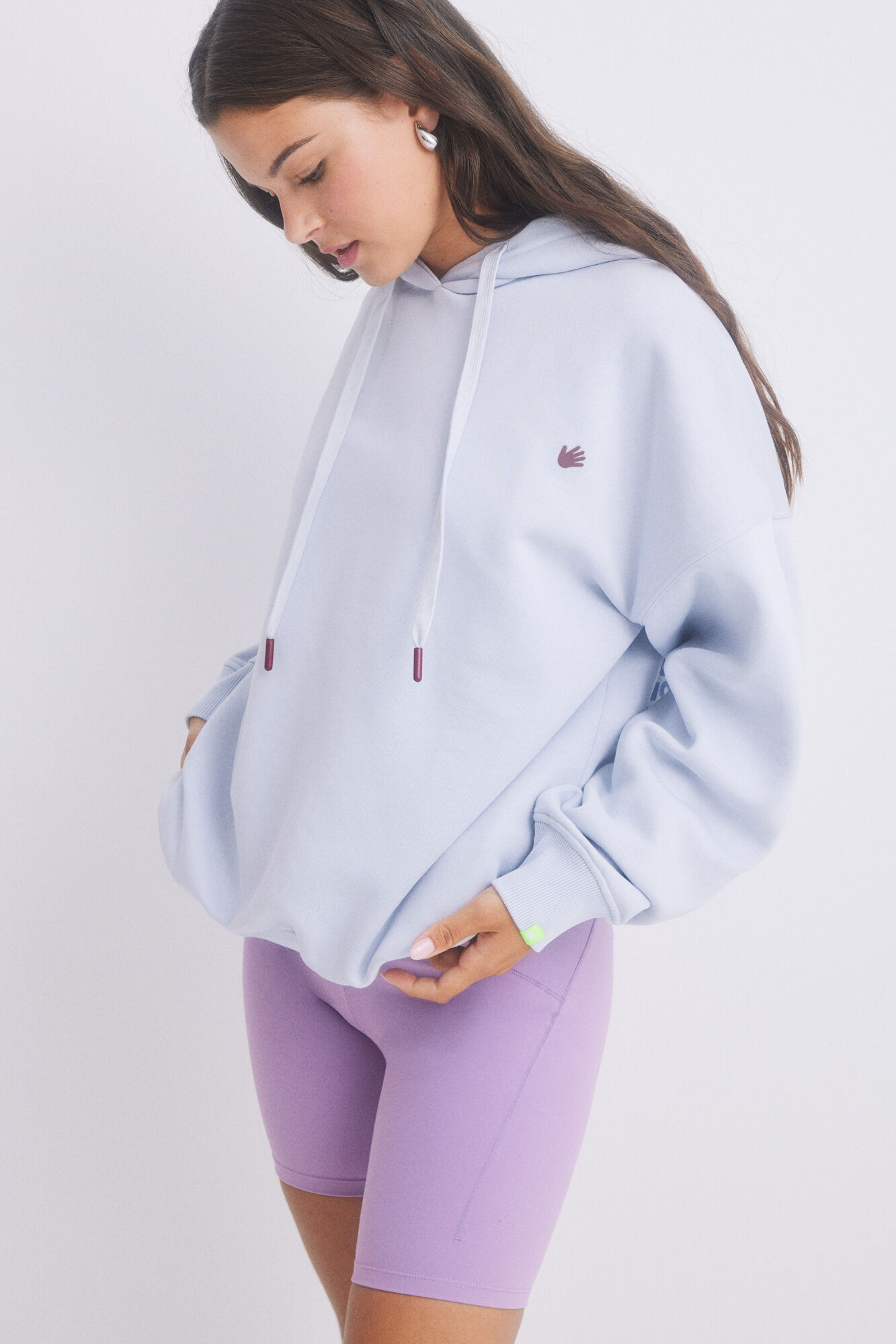HI&BYE Sweatshirt capuz felpa azul logo