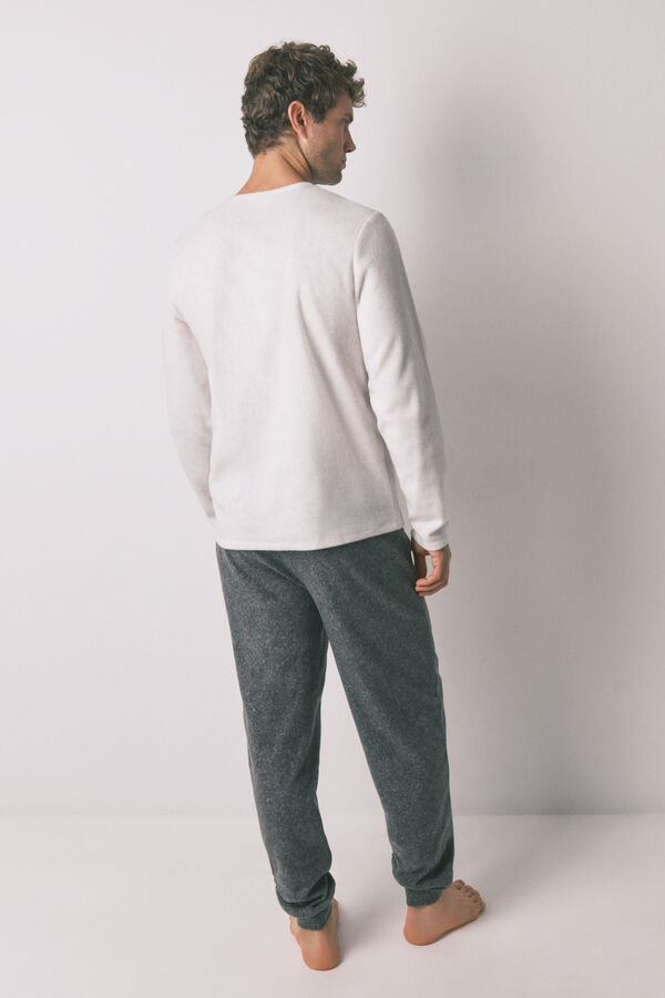 Women'secret Pijama largo hombre polar gris Star Wars gris