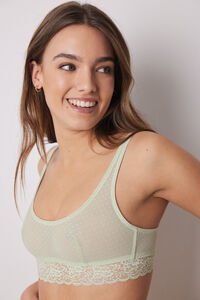 Women'secret Suti&atilde; top de tule plumeti verde