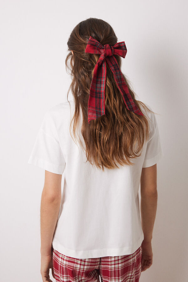 Women'secret Camiseta manga corta 100% algod&oacute;n LOVE marfil