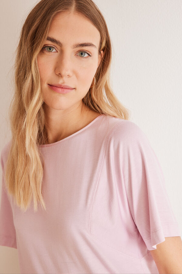 Women'secret Pijama Capri riscas rosa Ecovero&trade; rosa