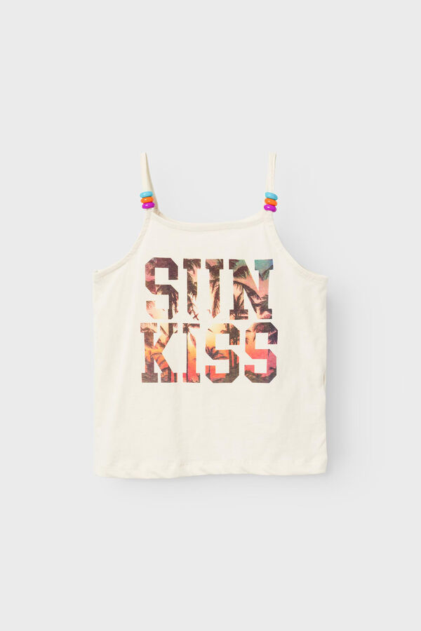 Name it T-shirt menina sem mangas branco