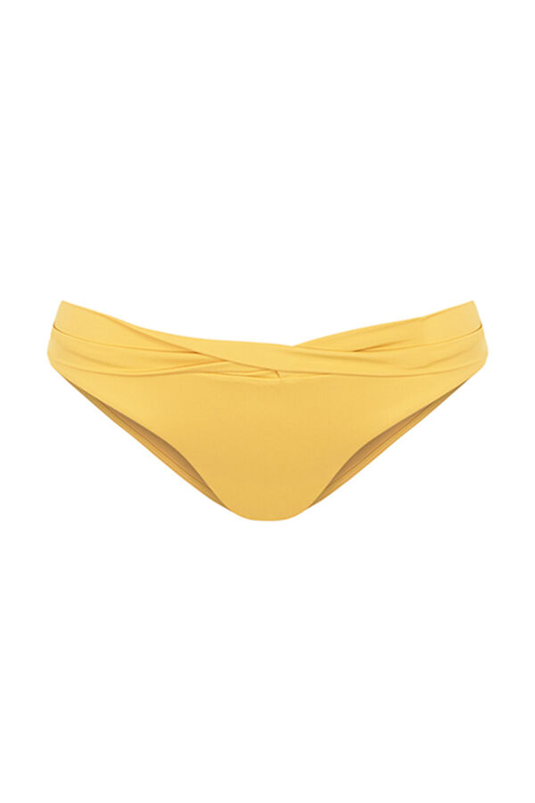 Women'secret Braga bikini fruncido amarillo amarillo