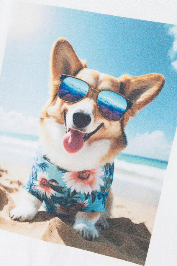 Name it T-shirt de menino com print divertido branco