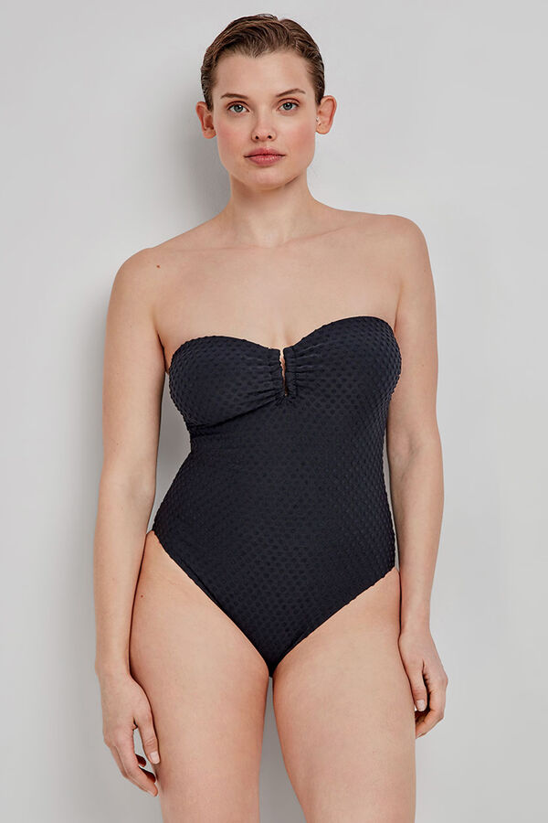 Gisela Bañador sin aro tejido estructura negro negro