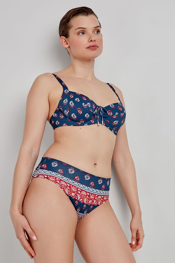 Gisela Cueca de biqu&iacute;ni multiposi&ccedil;&atilde;o estampado