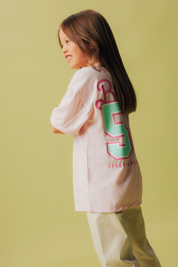 Name it Camiseta manga curta Barbie rosa