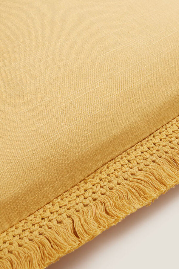 Textura Capa travesseiro algodão franjas estampado