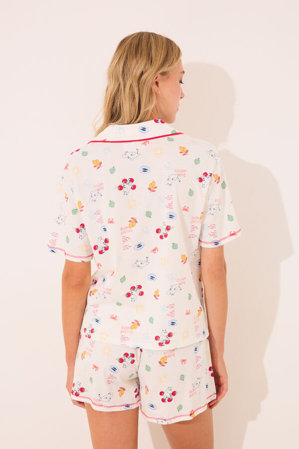 Women'secret Pijama camiseiro curto Moomin 100% algodão bege