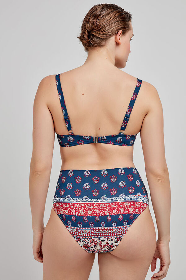 Gisela Top de biqu&iacute;ni com capacidade enchimento e estampado estampado