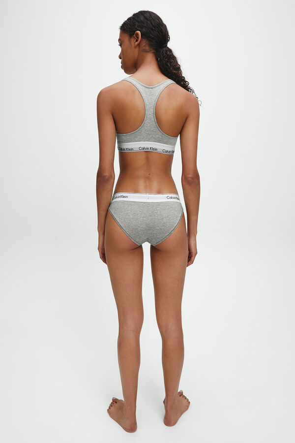 Calvin Klein Top de algodão Modern Cotton cinzento