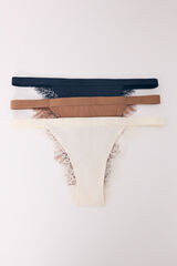 Women'secret Pack 3 bragas brasile&ntilde;a microfibra kaki