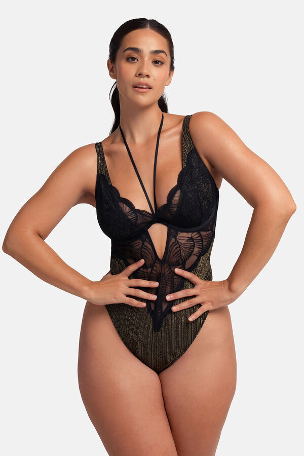 Dorina Macac&atilde;o de lurex preto