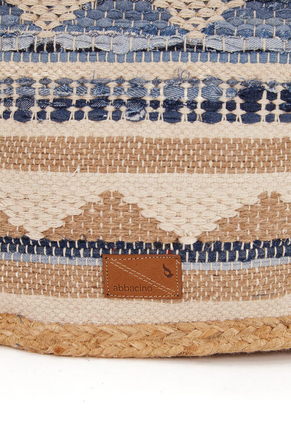 Abbacino Cesto de r&aacute;fia estampado azul denim azul