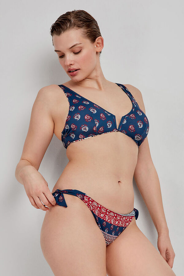 Gisela Braga bikini clásica reversible estampada estampado