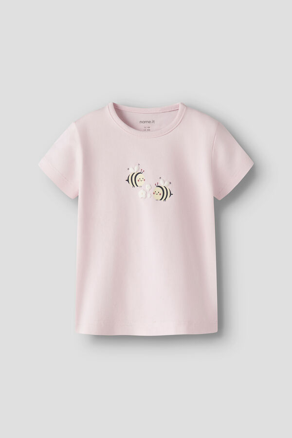 Name it T-shirt de manga curta de beb&eacute; rosa