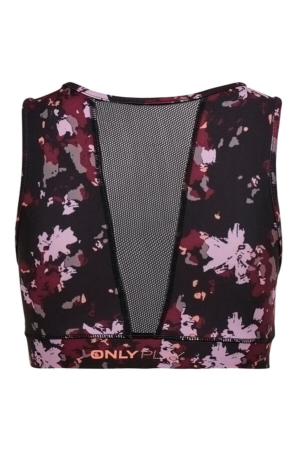 Only Play Curvy Soutien desportivo estampado preto