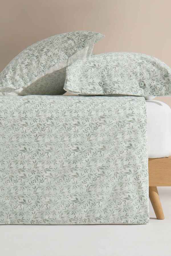 Funda nórdica hojas algodón percal. Cama 180-200cm., Ofertas en ropa de  cama y textil para dormitorio
