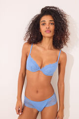 Women'secret Cueca brasileira larga azul azul