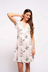 Ohma! Camis&oacute;n lactancia manga corta de flores blanco