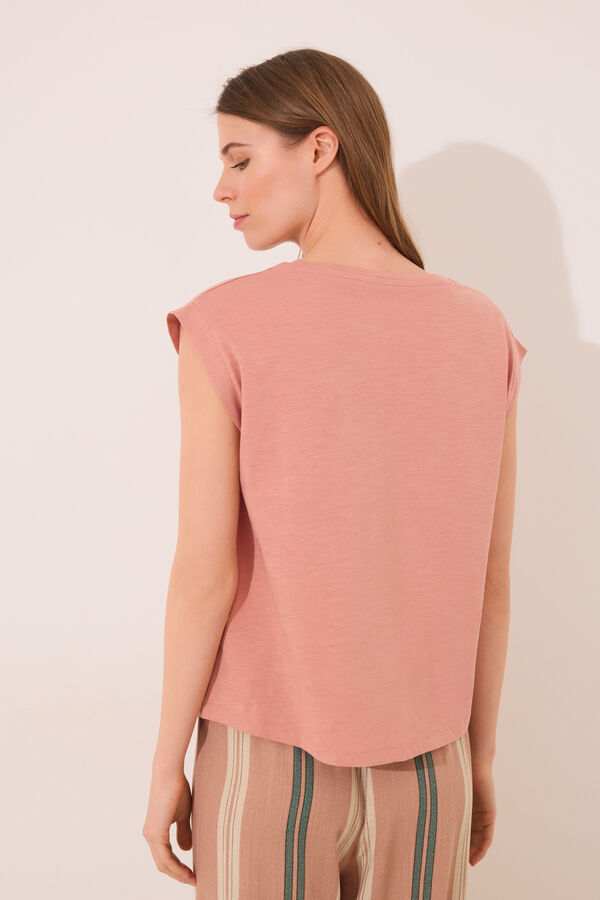 Women'secret T-shirt manga manga  vermelho