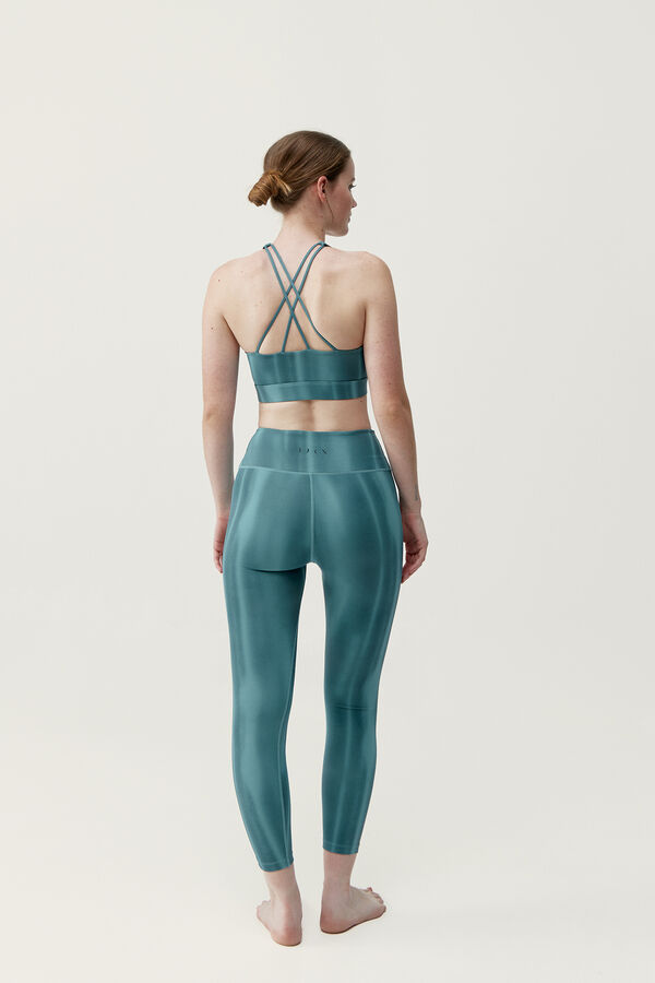 Born Living Yoga Top Blanche &Aacute;rtico azul