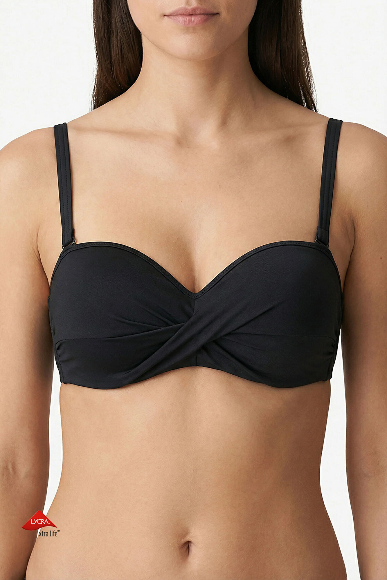 Penti Top de bikini bandeau efecto cruzado