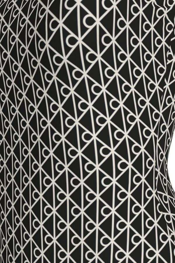 Calvin Klein Fato de banho estampado decote nas costas cinzento