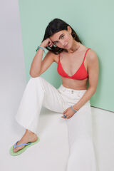 HI&BYE Top bikini triangular coral coral