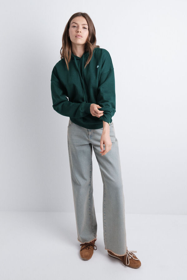 HI&BYE Sudadera capucha felpa verde verde