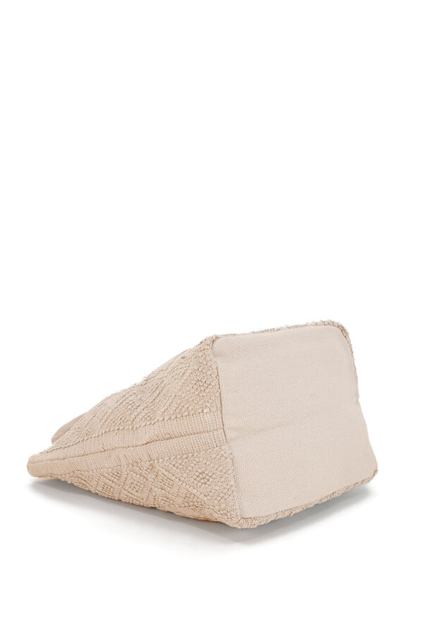 Abbacino Bolsa de praia grande azul Oceans Diary bege