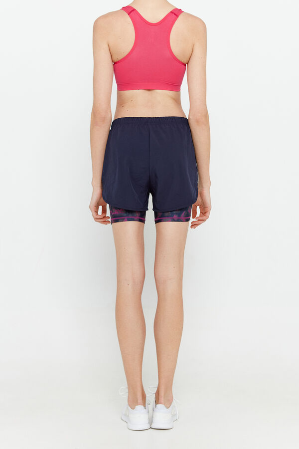 Only Play Short malla deportiva estampada azul