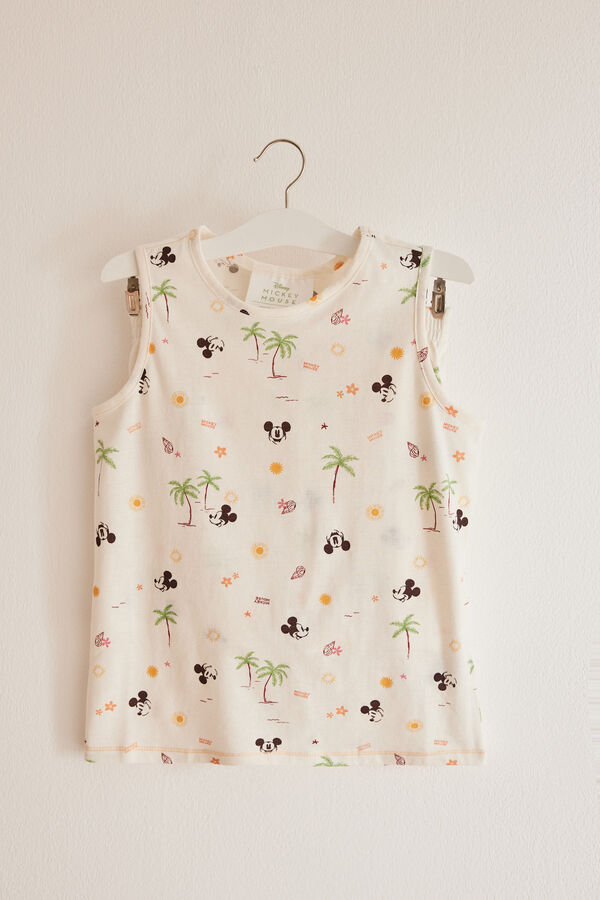 Women'secret Pijama 100% algod&oacute;n estampado Mickey blanco