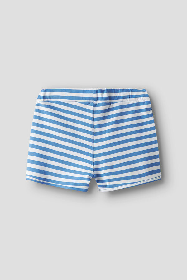 Name it Shorts de algod&atilde;o estampado azul