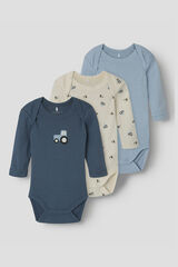 Name it Set de 3 bodies de bebe multicolor