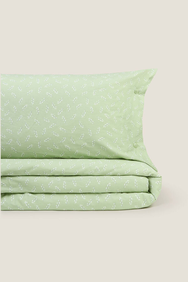 Textura Capa n&oacute;rdica algod&atilde;o folhas bege