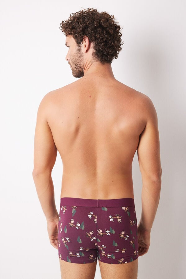 Women'secret Pack 2 calzoncillos b&oacute;xer algod&oacute;n Snoopy burdeos