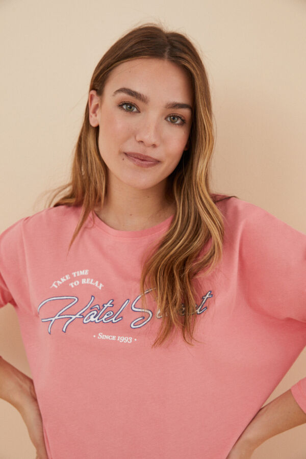 Women'secret Pijama 100% algod&oacute;n rojo rayas rojo