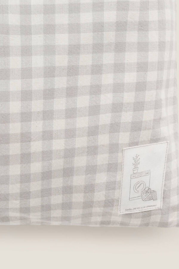 Textura Bolsa cuadros vichy gris