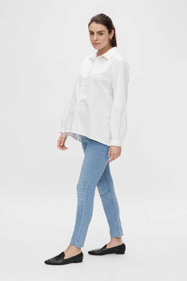 Mamalicious Calças de ganga slim maternity azul