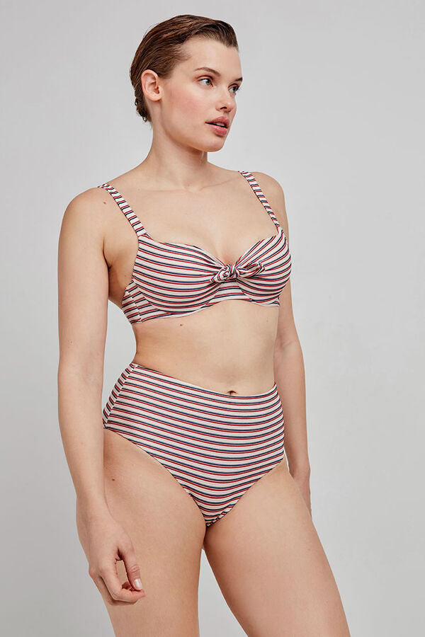 Gisela Top bikini capacidad estampado rayas multicolor estampado