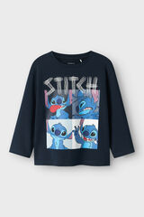 Name it Camiseta Lilo & Stitch manga larga azul