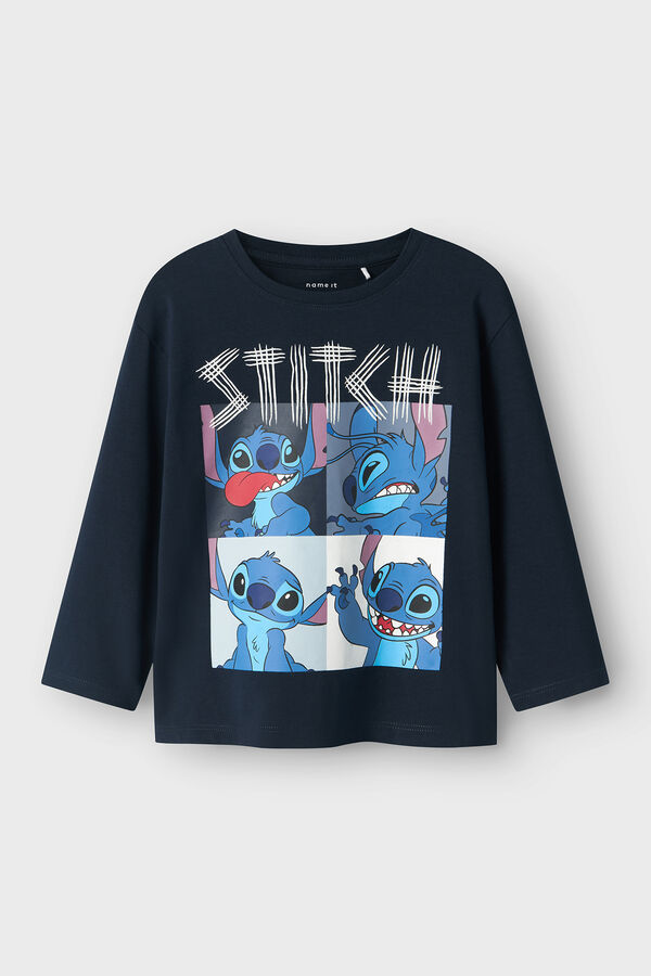 Name it Camiseta Lilo & Stitch manga larga azul